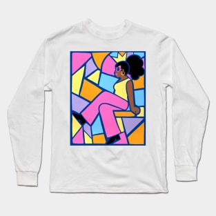 Stained Glass Girl Long Sleeve T-Shirt